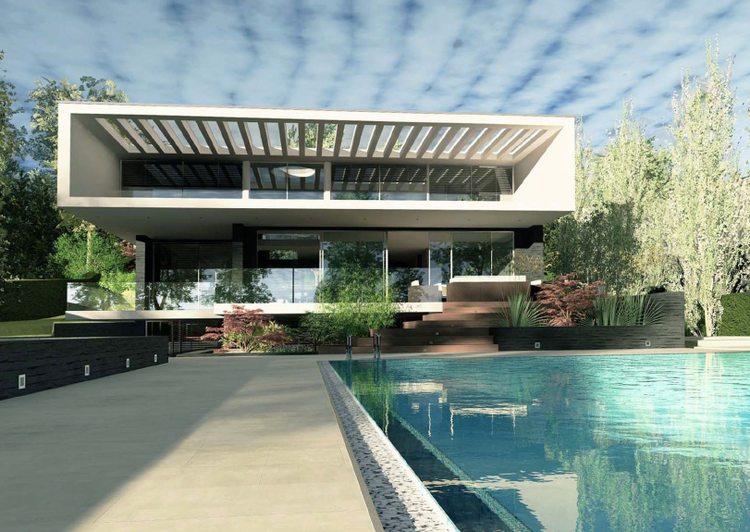 Superbe villa contemporaine pieds dans l'eau à vendre sur plan