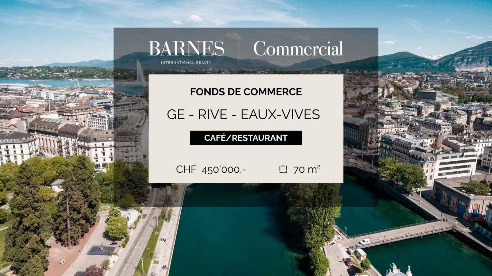 Fonds de commerce Café/Restaurant - Rive-Eaux-Vives