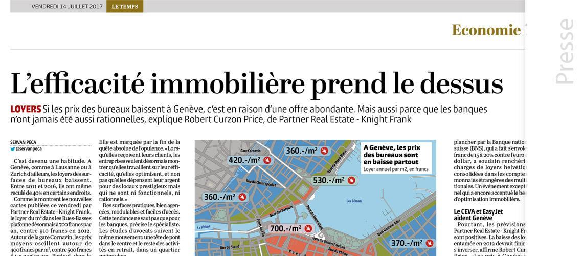 Le Temps - l’efficacitéÌ immobilière prend le dessus