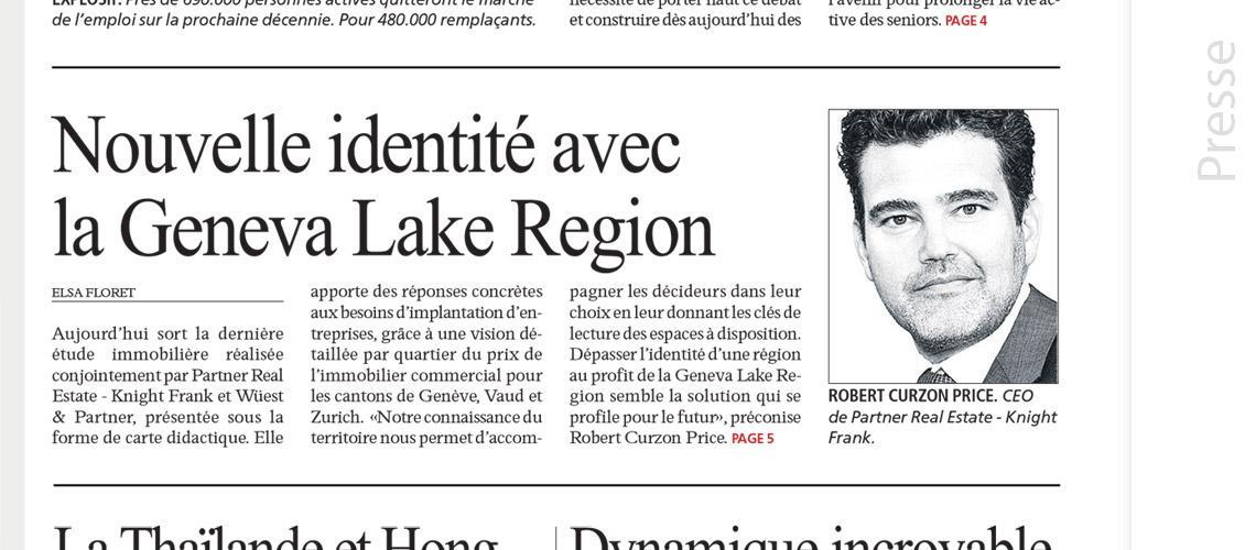 L’AGEFI - nouvelle identité avec la Geneva Lake Région